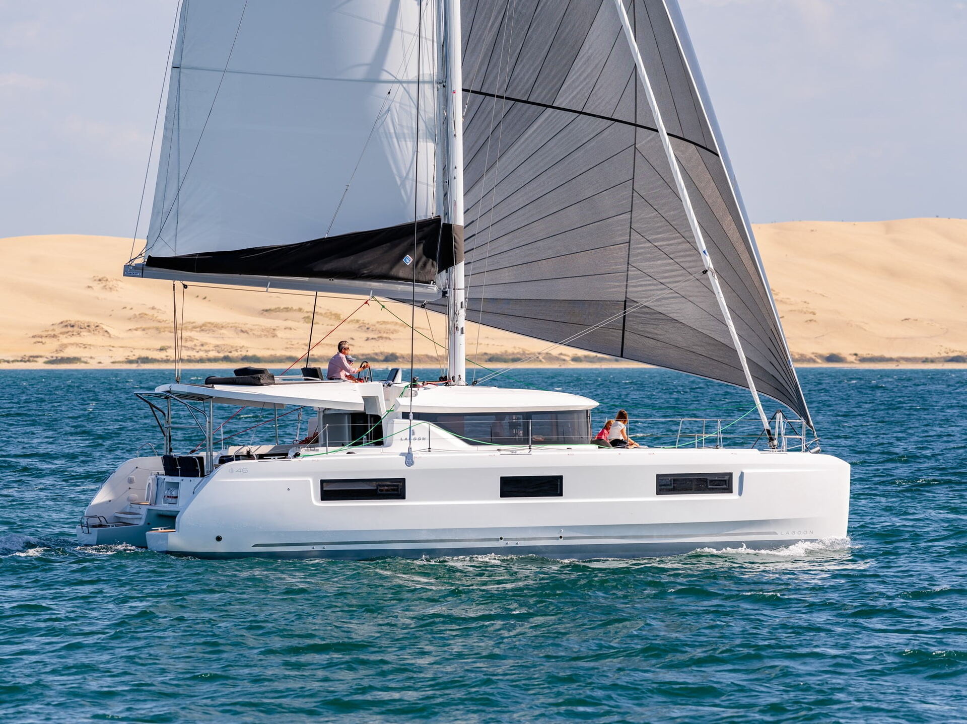 Catamarans — Level living space, wide decks and generous areas at anchor for families and groups.